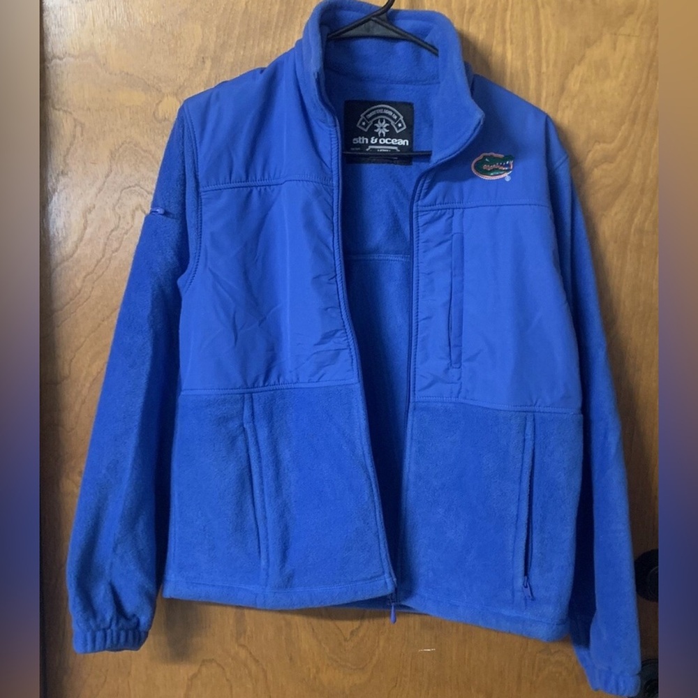 5th & Ocean Florida Gators Zip Up Jacket Blue Full Zip W/ Pockets Men’s Medium